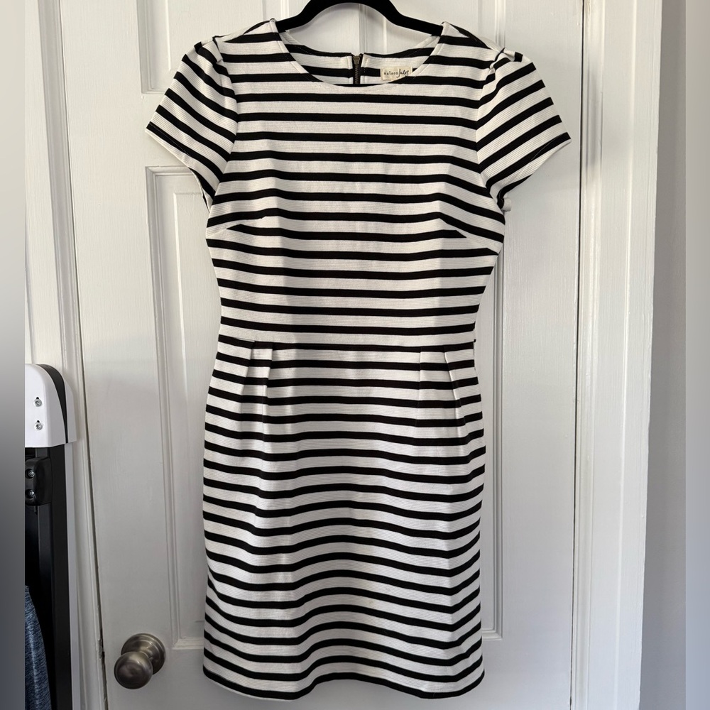 Maison Jules Striped Short Sleeve Dress